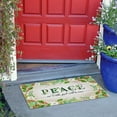 thumbnail image 5 of Christmas Welcome Doormat Front Door Mat, Rubber Back Non Slip Door Mat Entrance Rug Shoe Scraper 17.2" x 28.75", Low-Profile Printing Mat for Entry, Garage, Patio, High Traffic Areas (Green Peace), 5 of 7