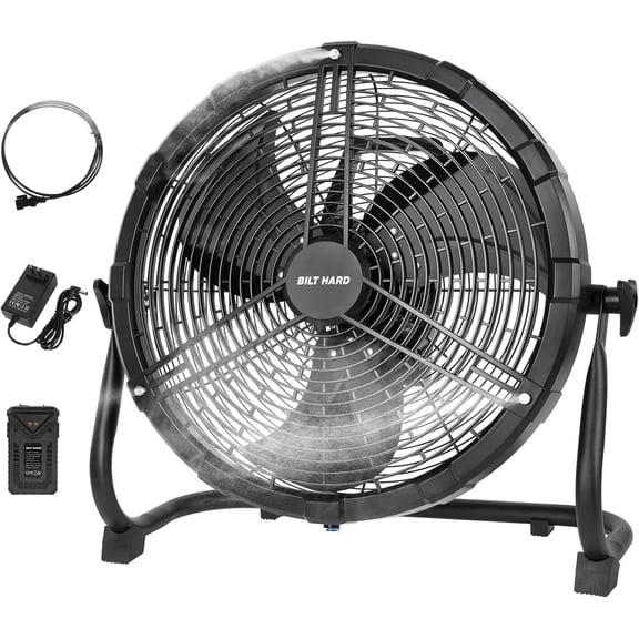 BILT HARD 16'' Portable Rechargeable Misting Fan