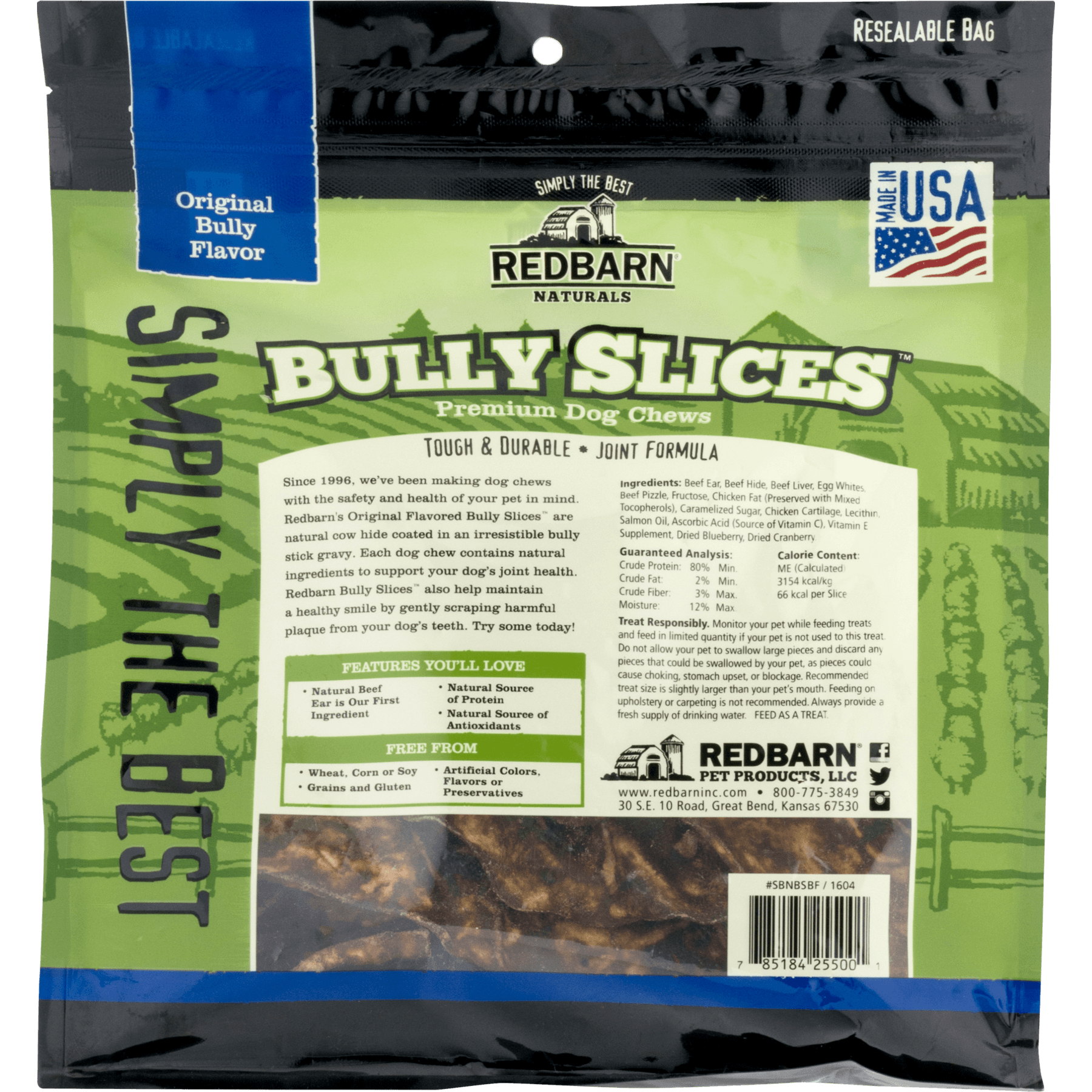 Redbarn Naturals Grain Free Bully Slices Chews Dog Treat 9 Oz