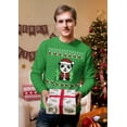 thumbnail image 2 of Old Glory Mens Ugly Christmas Sweater Panda Long Sleeve T Shirt, 2 of 5