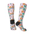 thumbnail image 4 of Daiia Sports Socks Tropical Plants Printed Novelty Crew Socks for Men Women Knee High Socks Cotton Socks Soft & Breathable Support Unisex Socks, 4 of 9