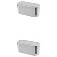 thumbnail image 3 of yingyy 1/2/3 Plug Board Bracket Wire Cable Organizer Power Case Home Dustproof Router Data Line Shelf for Household Tabletop White 2PCS, 3 of 6