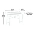 thumbnail image 3 of Sauder Metro Pike Mid-Century Metal & Wood Desk with Storage, Misted Elm Finish, 3 of 9