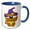 Blue/White, variant on 3drose, Witchy Goofkins Monkey Cartoon, 11oz Two-tone Black Mug
