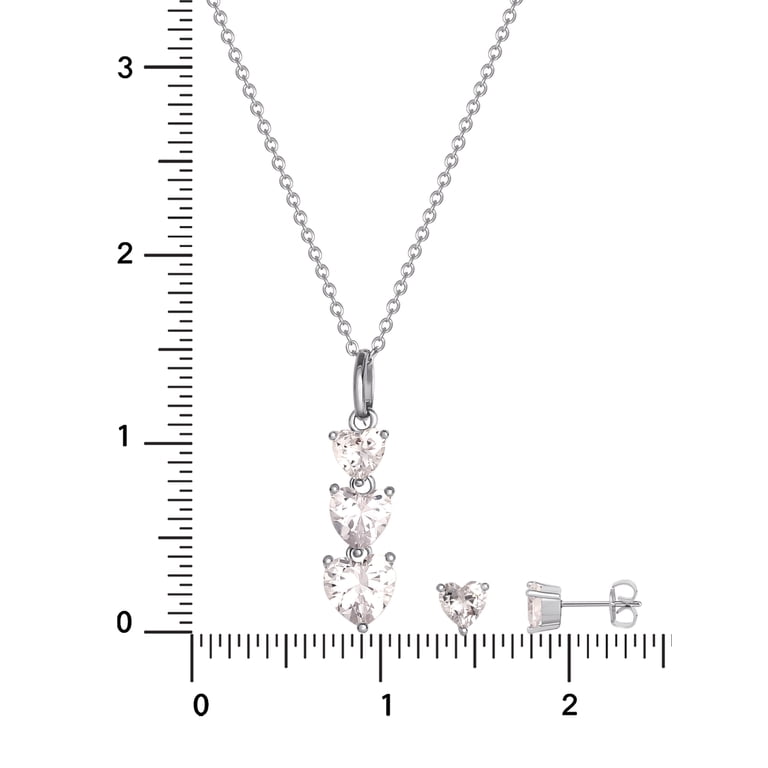 Believe by Brilliance Heart Cubic Zirconia Jewelry Set photo 2