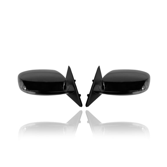 Door Mirror - Compatible/Replacement for '11-19 Chrysler 300 - Powered, Heated, Foldable, Matte Black - Pair, Left Driver   Right Passenger Set - 1TK86DX8AK, 1TK87AXRAF