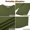 thumbnail image 6 of MOSHU V Neck Tops for Women 3/4 Length Sleeve Women Tops Casual Dressy Women Blouses Trendy Tunic Tops, 6 of 9