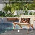 thumbnail image 3 of 1 Pack Outdoor Waterproof Throw Pillows for Head,Halloween Pumpkin Ghost Maple Leaf Cushion Cases with Insert&Straps Neck Pillows for Patio Recliner Chair,Retro Wood Board, 3 of 9