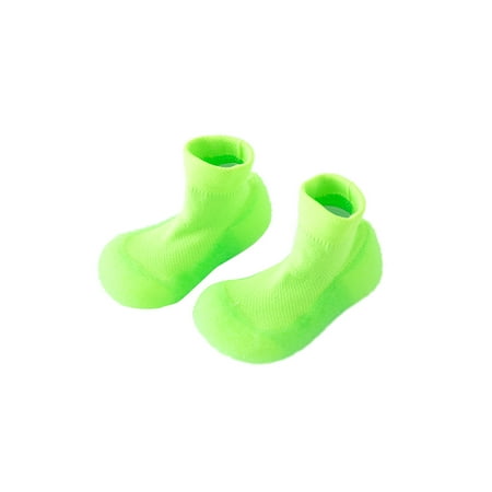 

Wazshop Kids Yoga Shoes Flat Socks Slip On Flats Casual Round Toe Beach Shoe Womens Glowing Lightweight Glowing Green 12C-13C