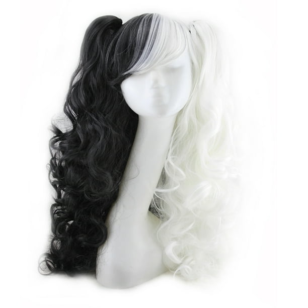 facefd Beauty Multi color Lolita Long Curly Wig Clip on Ponytails