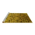 thumbnail image 2 of Ahgly Company Machine Washable Indoor Round Oriental Yellow Industrial Area Rugs, 8' Round, 2 of 4