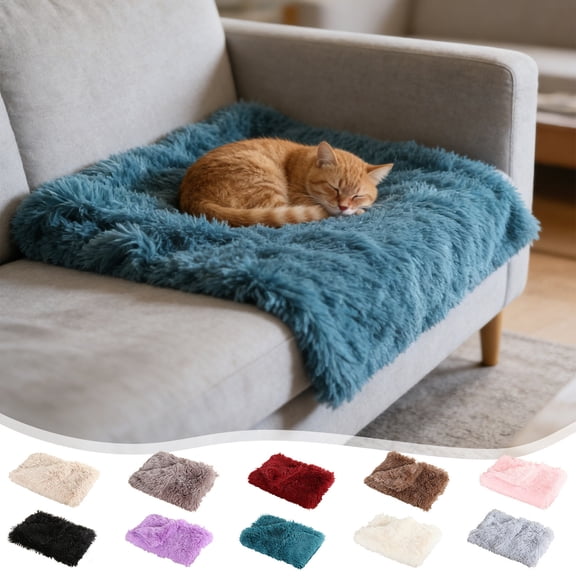 Msgweeeg Cat Blankets for Indoor Cats Blanket for Dogs Pet Blanket Four Season Warm Cats and Dog Cover Blanket Kennel Cushion Pet Bedding Furry Pet Blanket Synthetic Blanket