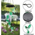thumbnail image 3 of Morttic 2 PACK Solar Hummingbird Wind Chime, Color Changing Mobile LED Solar Wind Chime Outdoor Mobile Hanging Patio Light, Porch, Deck, Garden Decor, 3 of 6