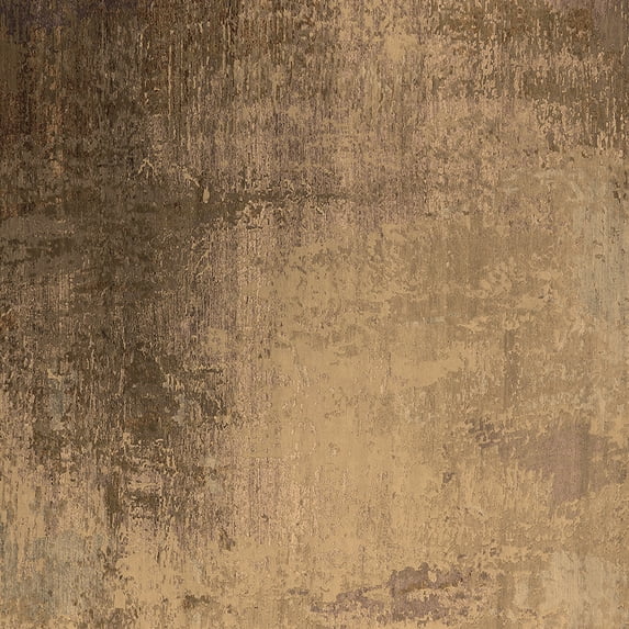 Ahgly Company Indoor Square Oriental Brown Industrial Area Rugs, 8' Square