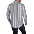 thumbnail image 2 of Men's Casual Shirt WHITE BLACK STRIPE, 2 of 3