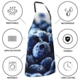 thumbnail image 5 of Kdxio Blueberry Apron with Pockets Adjustable Kitchen Aprons for Men Women Waterproof Aprons for Cooking,Drawing,Crafting, Baking Household Cleaning, 5 of 8
