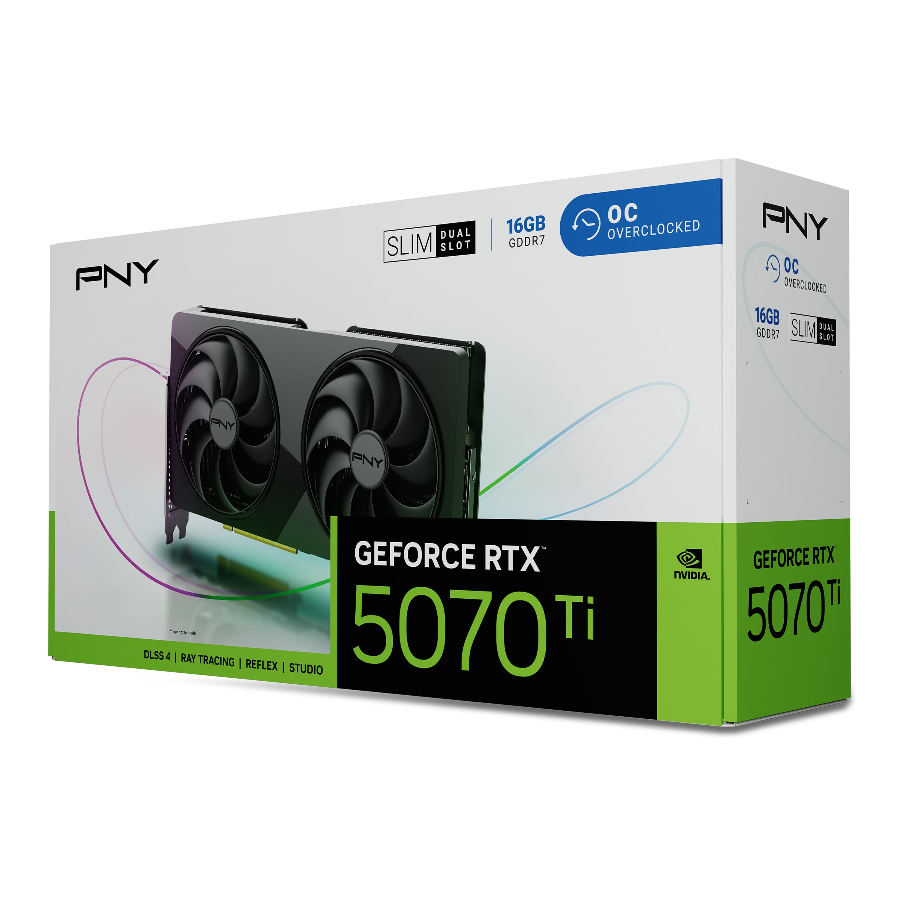 PNY NVIDIA GeForce RTX™ 5070 Ti Slim Dual-Fan, Dual-Slot OC
