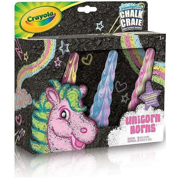 Crayola 30382790 Unicorn Sidewalk Chalk, Mystery Color - 3 Count