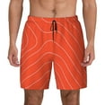 thumbnail image 3 of Uemuo Salmon Fish Meat Pattern Mens Swim Trunks Quick Dry Board Shorts with Mesh Lining, Stretch Beach Shorts Quick Dry No-Chafing Board Shorts-Small, 3 of 9