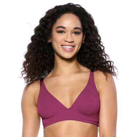 

Felina | Blissful Comfort Bra | 4-Way Stretch (Black Lily Small-Medium)