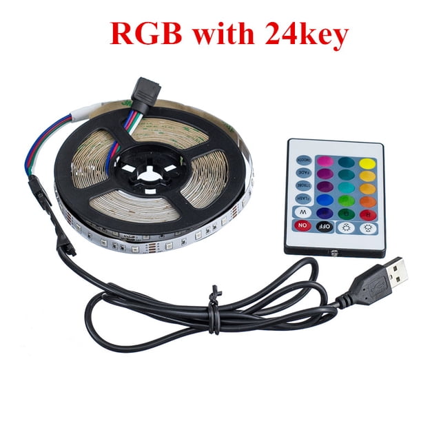 Barra de luz LED USB 2835, retroiluminación de TV, controlador de música Bluetooth, 1M, 2M, 3M, 4M, 5M, bricolaje, Flexible, 16 colores, luz de Control remoto Gao Jiahui unisex