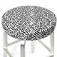 thumbnail image 3 of Balery Weave Geometric Fundas de asiento para taburete de bar redondo de tela de terciopelo ajustables que protegen de arañazos y manchas para sillas de 14 a 17 pulgadas.-14 inch, 3 of 7