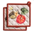 thumbnail image 1 of Maison d' Hermine Potiron 100% Cotton Set of 2 Pot Holders with Loop Heat Resistant for BBQ Cooking Baking Grilling Microwave Barbecue (8 Inch by 8 Inch)., 1 of 3