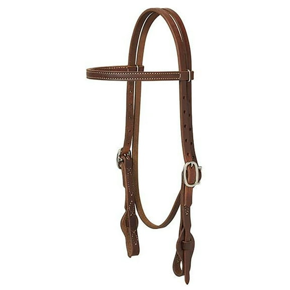Weaver Leather One Size Leather Quick Change Browband, Brown