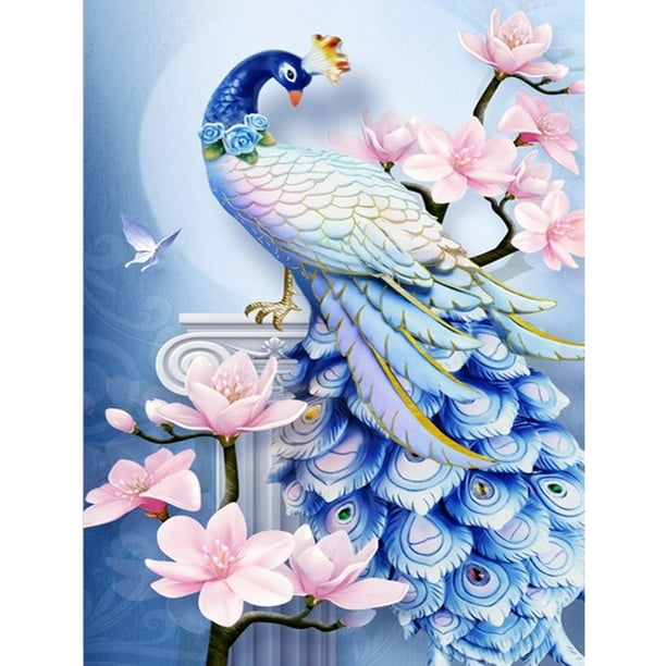 Blooming Peacock DIY Diamond Painting Kit