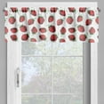 thumbnail image 4 of Ambesonne Botanic Valance & Curtain, Summer Fruit Design Art, 55"x30", Fern Green White Red, 4 of 7