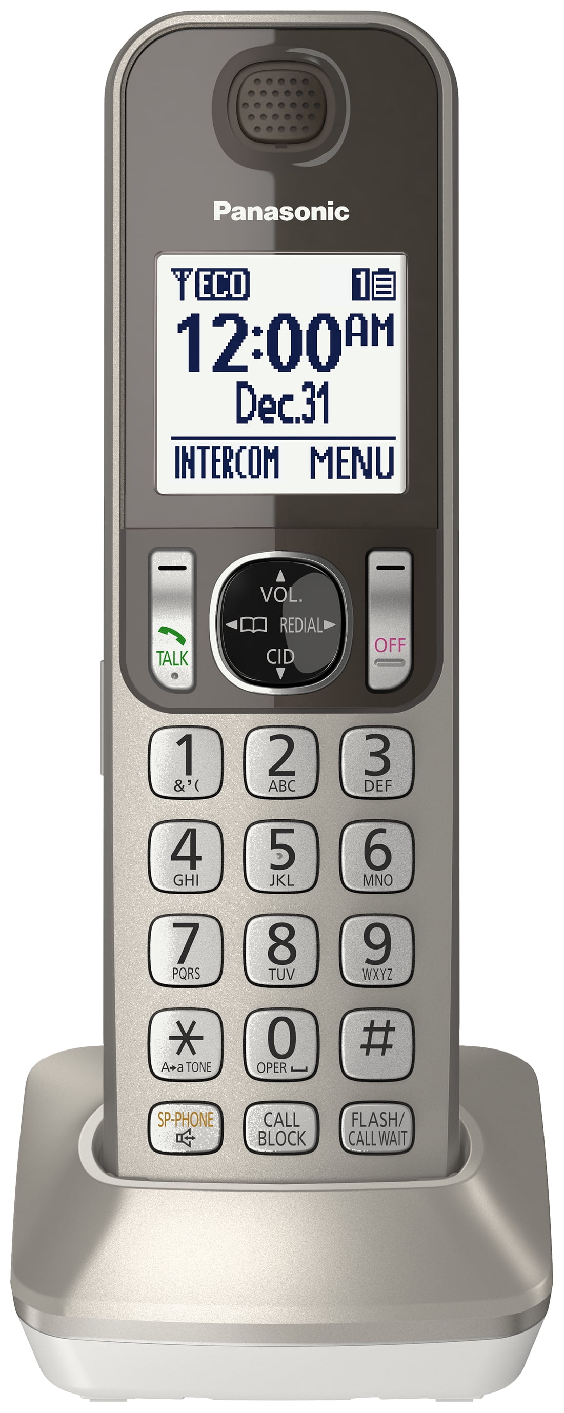 Panasonic KX-TGE445B Expandable Cordless Phone System with Answering Machine 