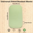 thumbnail image 2 of Baby Muslin Bassinet Sheet Set for Boy and Girl, 3 Pack Organic Cotton Universal Fitted Bedding Cover for Oval, Hourglass & Rectangle Bassinet Mattress, Fitted Sheets Size 32 x 16 x 4 Inches, 2 of 4