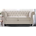 thumbnail image 2 of Uspridefurniture Fender 67.6'' Velvet Rolled Arm Loveseat,Beige, 2 of 5