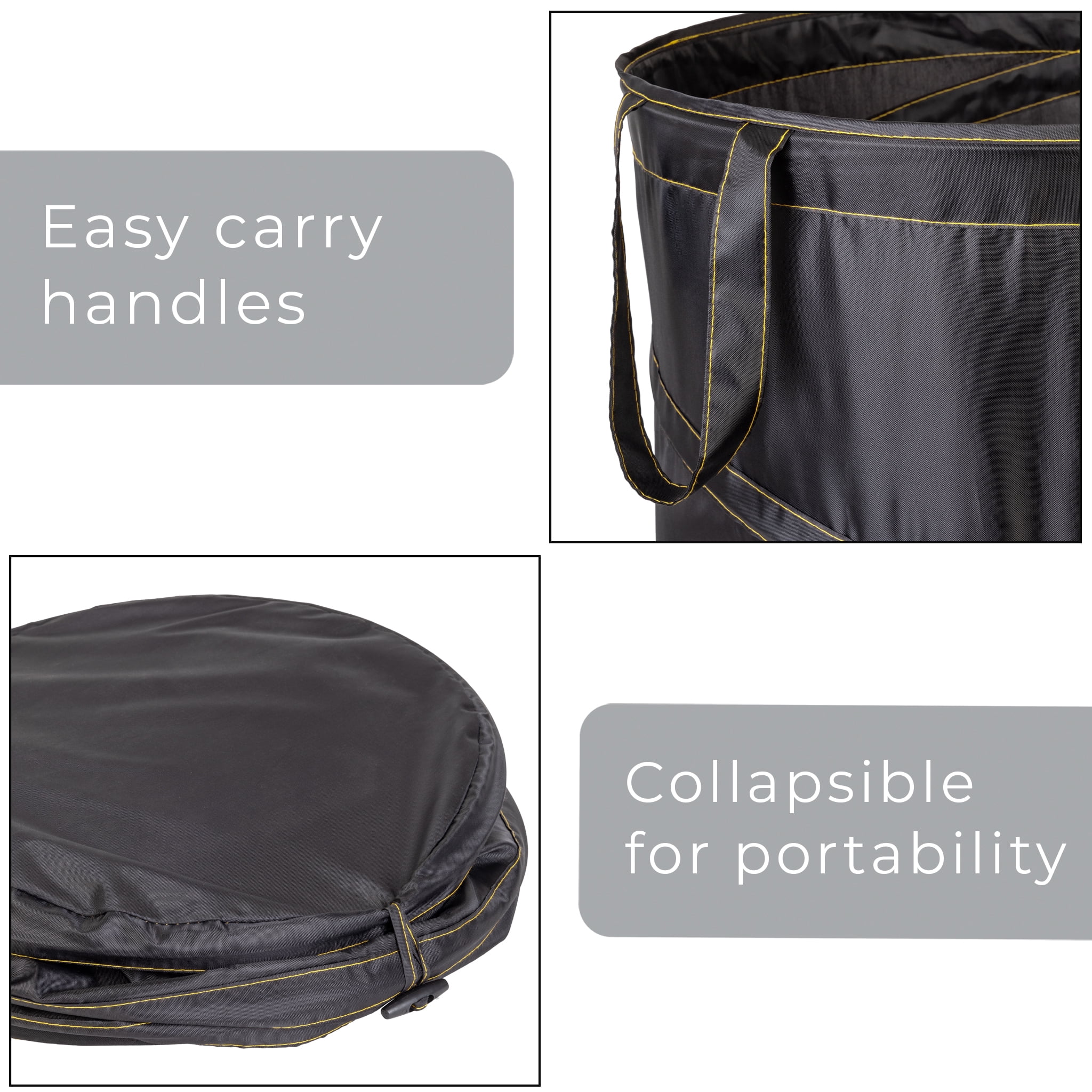 Smart Design Pop Up Spiral Laundry Hamper - 15 x 25 inch - University of Missouri   - Black and Gold Colors - Missouri Tigers