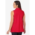 thumbnail image 2 of Jessica London Women's Plus Size Stretch Cotton Poplin Sleeveless Shirt, 2 of 3