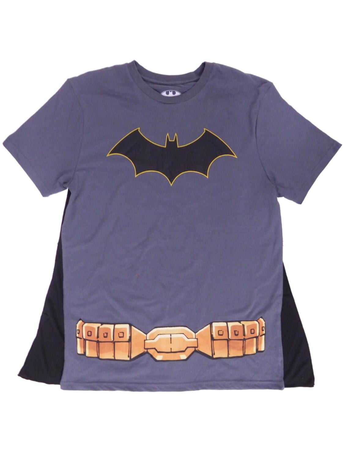 BATMAN OR SUPERMAN TSHIRT WITH REMOVABLE CAPE 