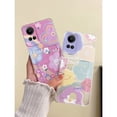 thumbnail image 2 of Para OPPO Reno 10 Pro + A98 A78 A58 4G 5G Bolsa De Ranura Para Tarjetas Funda De Teléfono Suave Con Flor Y Corazón Cubierta Trasera De TPU, 2 of 4