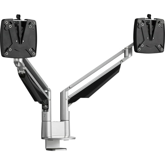 Novus CLU Duo Monitor Arm Set, Easy Alignment for Side-By-Side Viewing, 3-in-1 Mount, Fast Installation, Silver