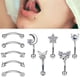 thumbnail image 4 of 10 Piezas , Ceja, Labio, Pendientes, Barra de Mariposa para Ocasiones Especiales, 4 of 8