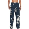 thumbnail image 3 of Daiia Vintage Marine Men's Sleep Pant with Pockets and Drawstring,Pajama Pants-Large, 3 of 9