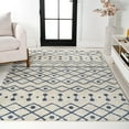 thumbnail image 2 of JONATHAN Y MOROCCAN HYPE 5 x 8 Area Rug, Aksil Moroccan Beni Souk - Cream/Navy, MOH208F-5, 2 of 9