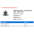 thumbnail image 2 of Right Engine Mount - Compatible with 2004 - 2008 Acura TL 2005 2006 2007, 2 of 2