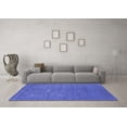 thumbnail image 3 of Ahgly Company Indoor Round Oriental Blue Industrial Area Rugs, 7' Round, 3 of 4