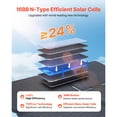 thumbnail image 4 of KFFKFF 60W Foldable Solar Panel Charger, 16BB N-Type Monocrystalline Solar Panel 24% Efficiency, Lightweight Portable with MC4 Output, Type-C, USB-A & DC Ports, 4 of 9