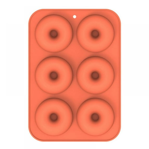 6 Even Donut Mold,Donut Mold Tray,Silicone Baking Tool,Non-stick Baking Mould,Dessert Mold Sheet Tray,for Donuts Mousse Cake