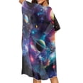 thumbnail image 4 of HELLHERO Polyester Bathing Suit Cover Up for Pool Half Sleeve Breathable Space Planet Design, 4 of 6
