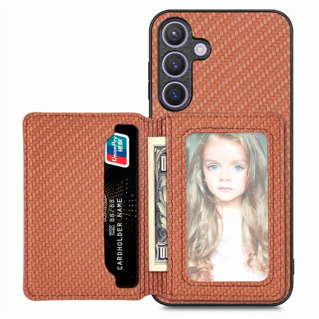 Case For FOXDOCK Samsung Galaxy S24 Plus Stand Function RFID Blocking Magnetic Card Holder Complete Camera Safety