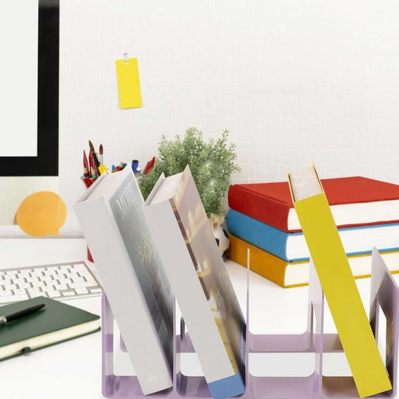 FRCOLOR  File Holder Organizing Binder for Desk Shelves Office Purple