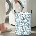 thumbnail image 4 of Lsque Hand Drawn Snake pattern Laundry Hamper Basket, Tall Woven Rope Hamper Basket for Clothes, Lightweight Storage Basket, Collapsible Waterproof-Medium, 4 of 8