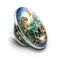 thumbnail image 2 of Tyranosaur T-Rex Jurassic Sunset Metal 0.75" Lapel Hat Pin Tie Tack Pinback, 2 of 5